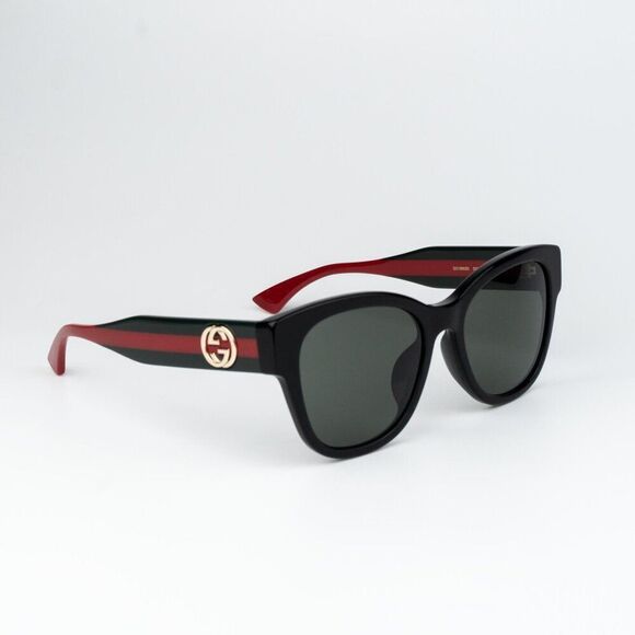 Gucci Women Sunglasses Black Green Grey Butterfly GG1866SK 001 NEW AUTHENTIC